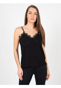 Pepe Jeans Top "Karey" | PL304343 | Karey | Kobieta | Czarny. Okazja: na co dzień. Kolor: czarny. Materiał: wiskoza. Długość rękawa: na ramiączkach. Wzór: koronka. Styl: casual #5