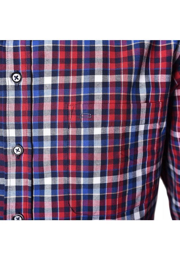 Casualowa Koszula, Kołnierzyk Button Down - Pako Jeans - Czerwona w Kratkę. Okazja: na co dzień. Typ kołnierza: button down. Kolor: czerwony. Materiał: bawełna. Wzór: kratka. Sezon: lato. Styl: casual