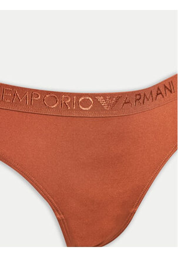 Emporio Armani Underwear Komplet 2 par stringów 163333 4R235 01656 Brązowy. Kolor: brązowy. Materiał: syntetyk