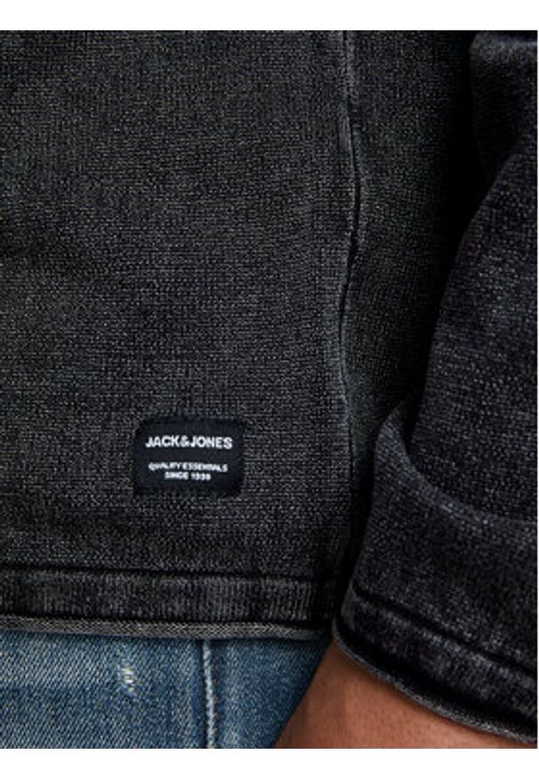 Jack & Jones Sweter Leo 12174001 Czarny Regular Fit. Kolor: czarny. Materiał: bawełna