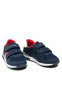 TOMMY HILFIGER - Tommy Hilfiger Sneakersy Low Cut Velcro Sneaker T1B4-30481-0732 S Granatowy. Kolor: niebieski. Materiał: skóra #5