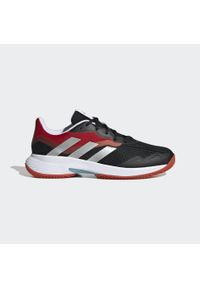 Adidas - CourtJam Control Clay Tennis Shoes. Kolor: czarny, biały, czerwony, wielokolorowy. Materiał: materiał. Sport: tenis
