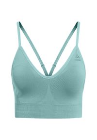 Odlo - Biustonosz damski ODLO Padded Seamless Soft 2.0 Sport Bra. Kolor: niebieski