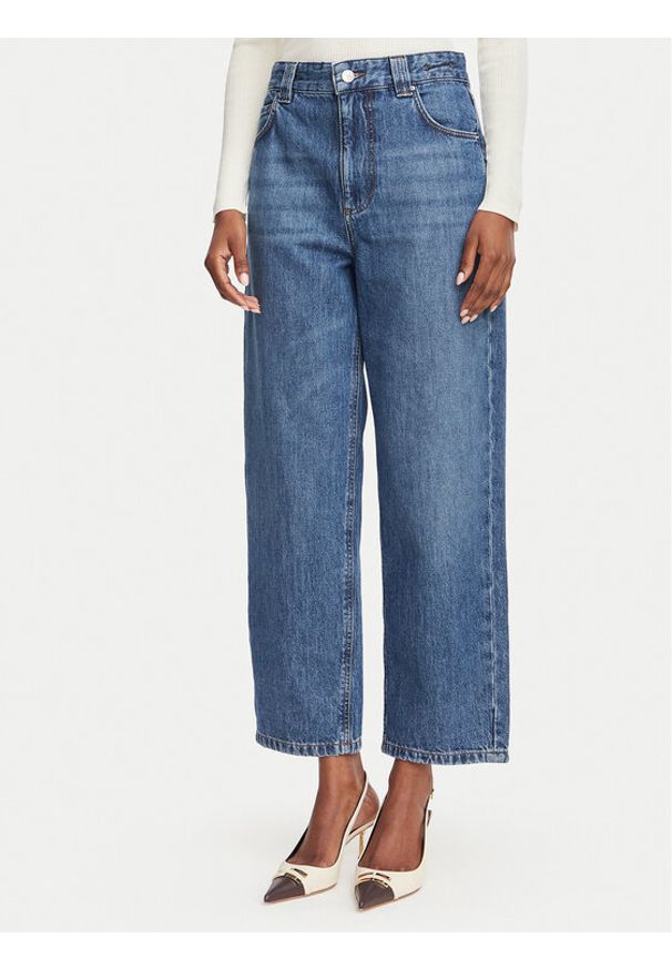 Marella Jeansy Tomboy 2623186054 Niebieski Straight Fit. Kolor: niebieski