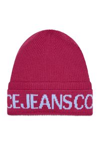 Versace Jeans Couture Czapka 73VAZK40 Różowy. Kolor: różowy. Materiał: wełna, materiał
