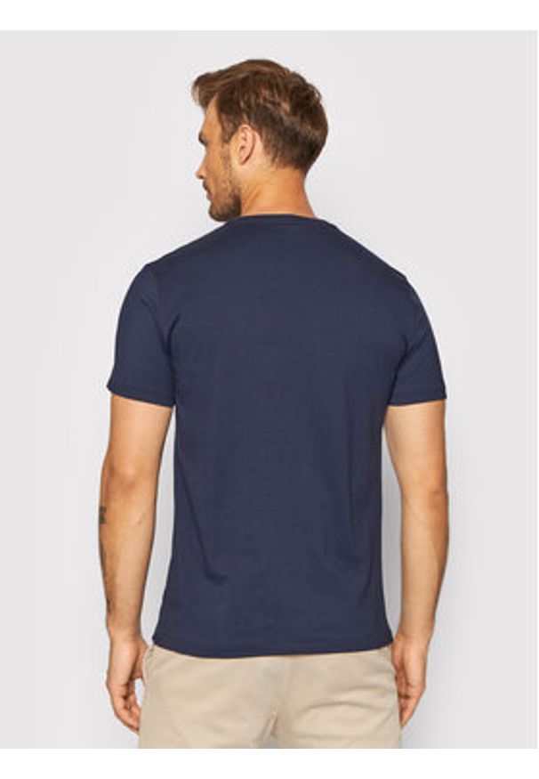 Polo Ralph Lauren T-Shirt Bsr 710680785 Granatowy Custom Slim Fit. Typ kołnierza: polo. Kolor: niebieski. Materiał: bawełna