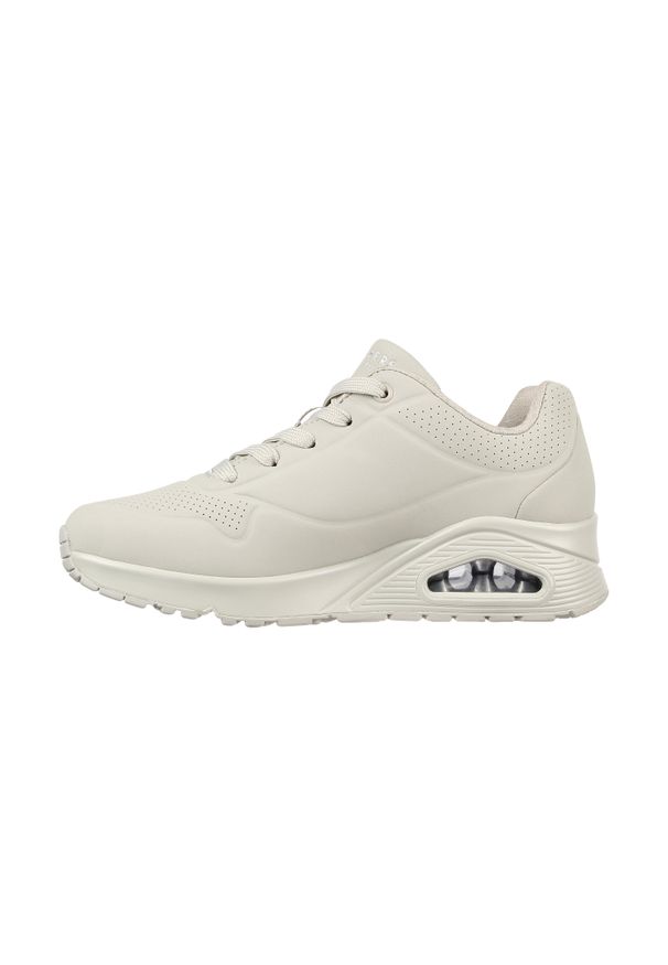 skechers - Buty damskie SKECHERS Uno Stand On Air. Okazja: na co dzień. Kolor: biały. Materiał: skóra. Model: Skechers Sport. Sport: turystyka piesza