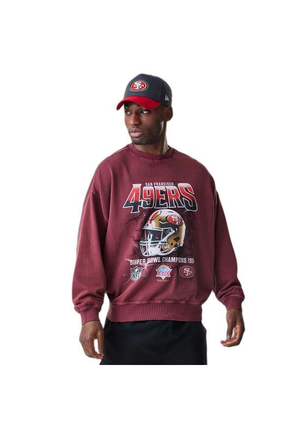 New Era - Bluza San Francisco 49ers NFL Washed. Kolor: czerwony