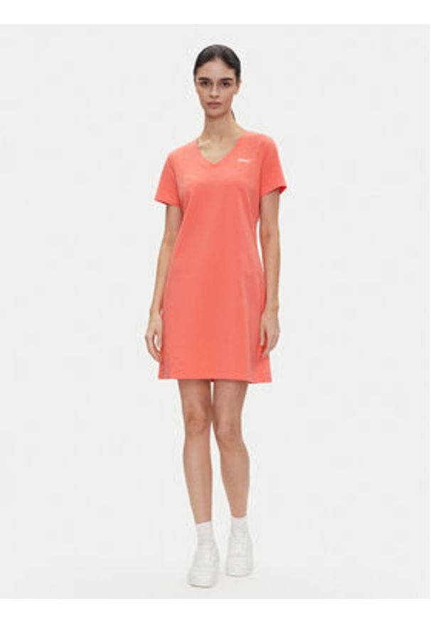 DKNY Sport Sukienka codzienna DP5D4902 Koralowy Regular Fit. Okazja: na co dzień. Kolor: pomarańczowy. Materiał: bawełna. Typ sukienki: sportowe, proste. Styl: sportowy, casual