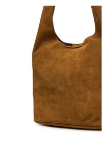 Calvin Klein Torebka Slouchy Suede Leather Medium Bag LV04F3597G Brązowy. Kolor: brązowy. Materiał: zamszowe, skórzane #5