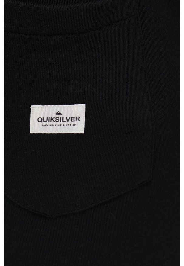 Quiksilver spodnie męskie kolor czarny melanżowe. Kolor: czarny. Materiał: materiał, włókno, bawełna, dzianina. Wzór: melanż