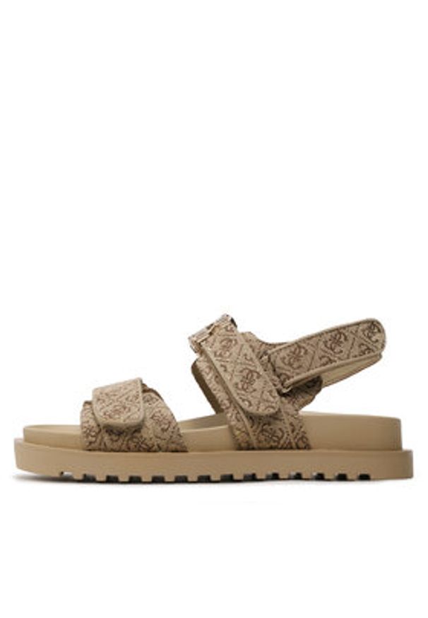 Guess Sandały Fabelis2 FL6FB2 FAL03 Brązowy. Kolor: brązowy. Materiał: materiał