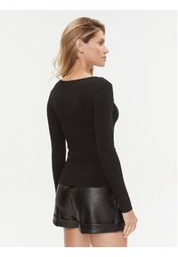 Morgan Sweter 232-MBANZA Czarny Slim Fit. Kolor: czarny. Materiał: wiskoza