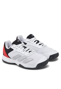 Adidas - adidas Buty do tenisa Courtflash JI2447 Biały. Kolor: biały. Materiał: materiał. Sport: tenis