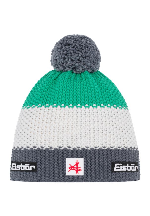 Czapka dziecięca Eisbar Star Pompon MÜ SA. Kolor: szary. Materiał: wełna. Styl: sportowy