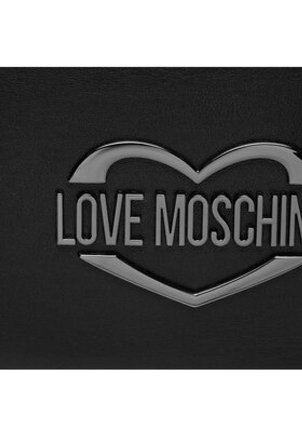 Love Moschino - LOVE MOSCHINO Torebka JC4203PP1ILN000A Czarny. Kolor: czarny. Materiał: skórzane