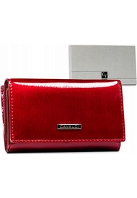 4U CAVALDI - Portfel lakierowany Cavaldi H29-1-SH9 czerwony. Kolor: czerwony. Materiał: lakier