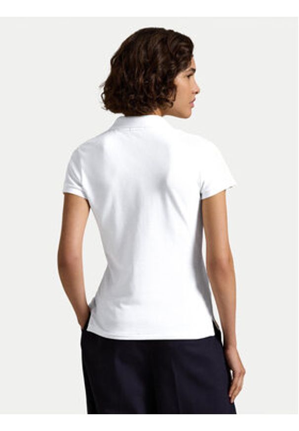 Polo Ralph Lauren Polo 211939272002 Biały Slim Fit. Typ kołnierza: polo. Kolor: biały. Materiał: bawełna