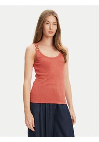 Morgan Top 251-DIDONI Różowy Slim Fit. Kolor: różowy. Materiał: wiskoza