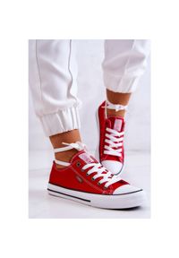 Damskie Klasyczne Trampki Cross Jeans JJ2R4010C Czerwone. Kolor: czerwony. Materiał: materiał, guma. Styl: klasyczny #3