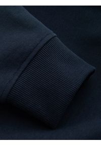 Ombre Clothing - Bawełniane męskie spodnie dresowe joggery BASIC – granatowe V1 OM-PABS-0174 - XXL. Okazja: na co dzień. Kolor: niebieski. Materiał: bawełna, dresówka. Wzór: aplikacja. Styl: sportowy, elegancki, casual #3