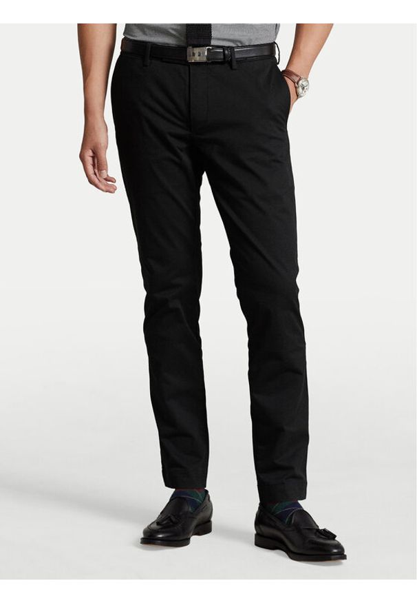 Polo Ralph Lauren Chinosy 710644988001 Czarny Slim Fit. Kolor: czarny. Materiał: bawełna