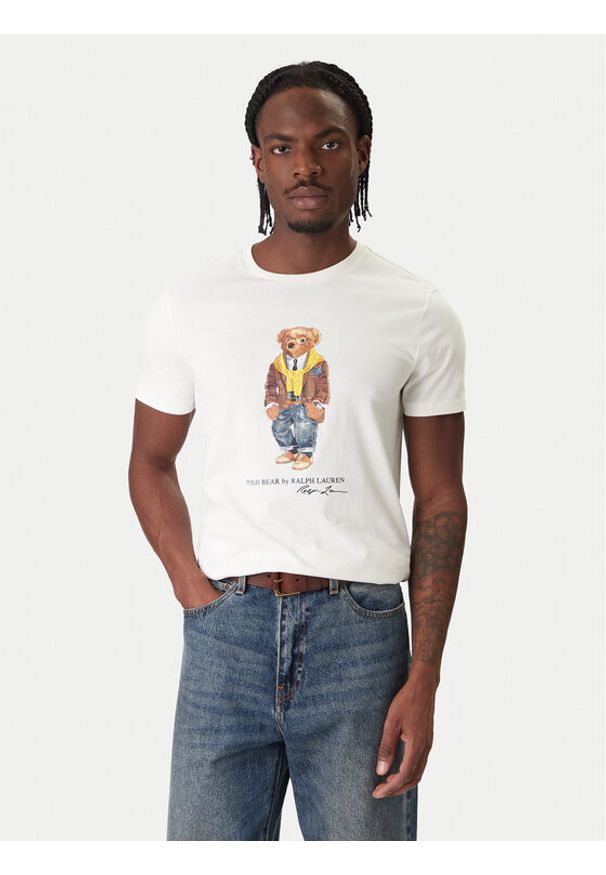 Polo Ralph Lauren T-Shirt 710P07346001 Biały Regular Fit. Typ kołnierza: polo. Kolor: biały. Materiał: bawełna