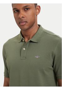 GANT - Gant Polo Shield 2210 Zielony ciemny Regular Fit. Typ kołnierza: polo. Kolor: zielony. Materiał: bawełna #4