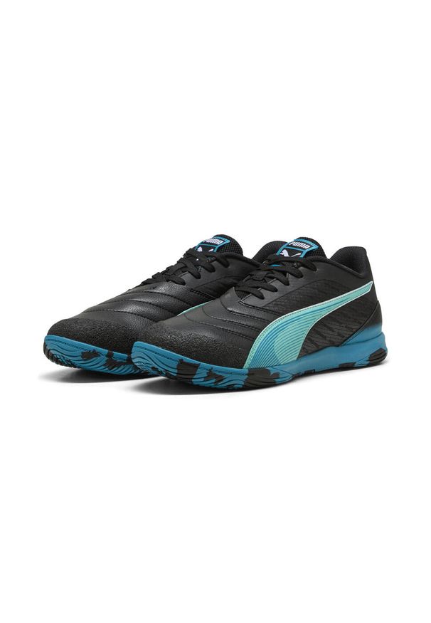 Puma - Halowe buty piłkarskie IBERO IV PUMA Black Aquatic Tropical Blue White Green. Kolor: biały, wielokolorowy, niebieski, czarny. Sport: piłka nożna