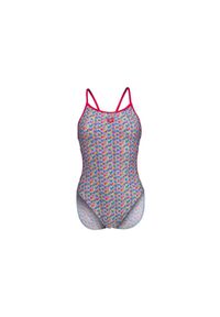 Damski kostium kąpielowy 1-częściowy Arena Starfish Lace. Kolor: biały, wielokolorowy, różowy #1