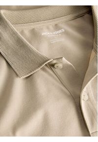 Jack & Jones - Jack&Jones Polo Jaxon 12268227 Beżowy Regular Fit. Typ kołnierza: polo. Kolor: beżowy. Materiał: bawełna #8