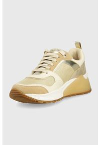 U.S. Polo Assn. sneakersy kolor złoty. Nosek buta: okrągły. Zapięcie: sznurówki. Kolor: złoty. Materiał: guma. Obcas: na platformie #5