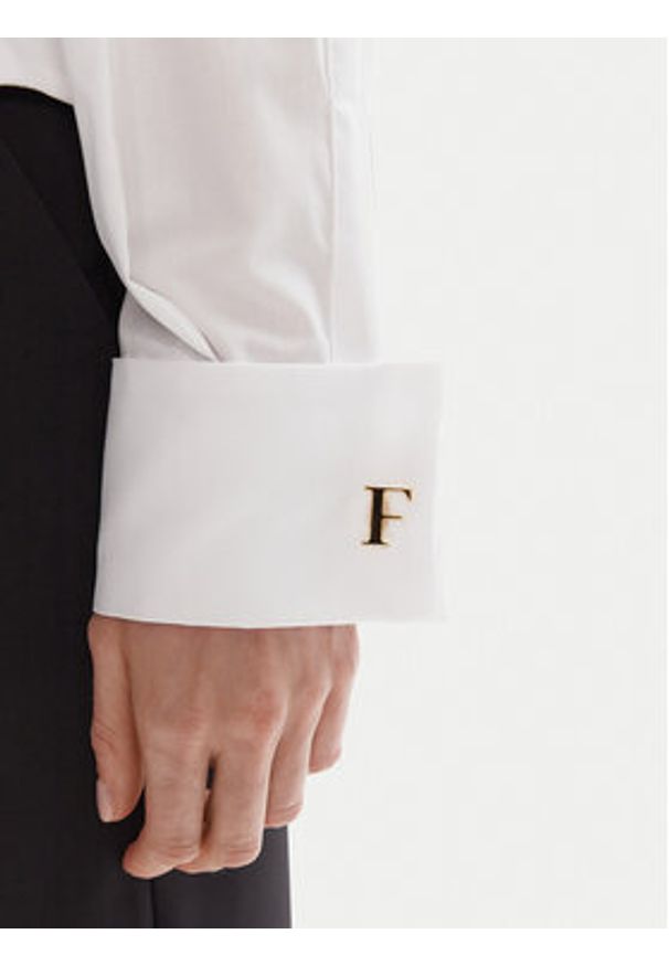 Elisabetta Franchi Koszula re Biały Regular Fit. Kolor: biały. Materiał: bawełna