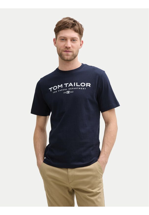 Tom Tailor T-Shirt 1045773 Granatowy Regular Fit. Kolor: niebieski. Materiał: bawełna