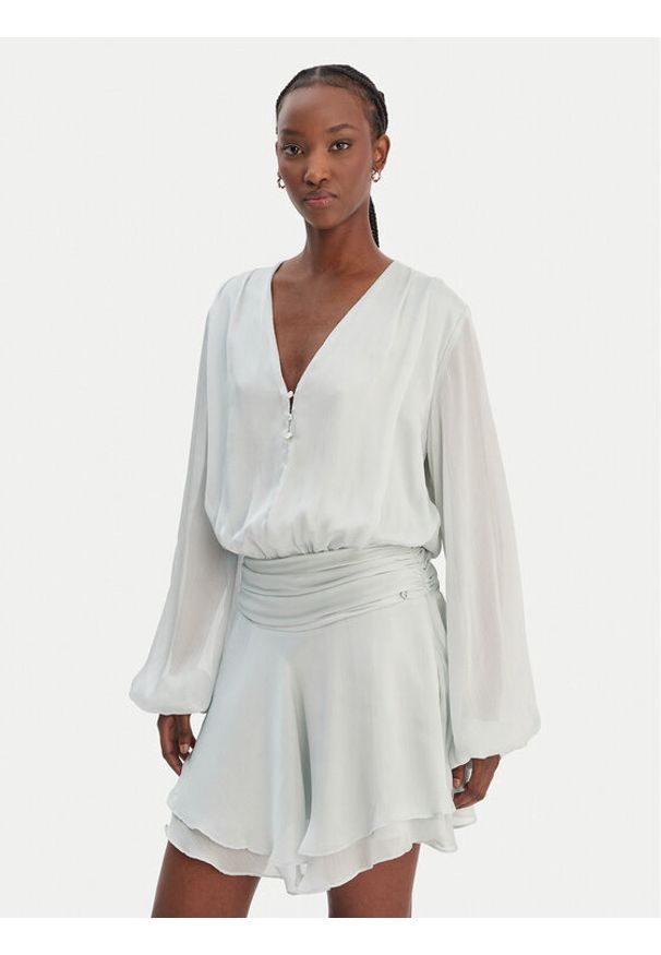 Guess Sukienka koktajlowa W6GK46 W1931 Zielony Regular Fit. Kolor: zielony. Materiał: syntetyk. Styl: wizytowy