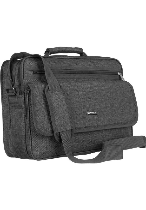 ROVICKY - Rovicky Pojemna, materiałowa torba na laptopa - Rovicky NoSize. Materiał: materiał