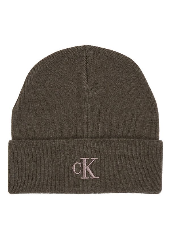 Calvin Klein Czapka Thick K50K512461 Brązowy. Kolor: brązowy. Materiał: wełna