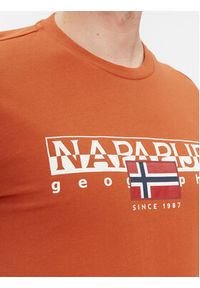 Napapijri T-Shirt S-Aylmer NP0A4HTO Pomarańczowy Regular Fit. Kolor: pomarańczowy. Materiał: bawełna