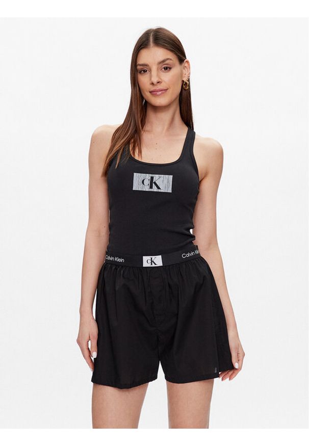 Calvin Klein Underwear Piżama 000QS6937E Czarny Regular Fit. Kolor: czarny. Materiał: bawełna