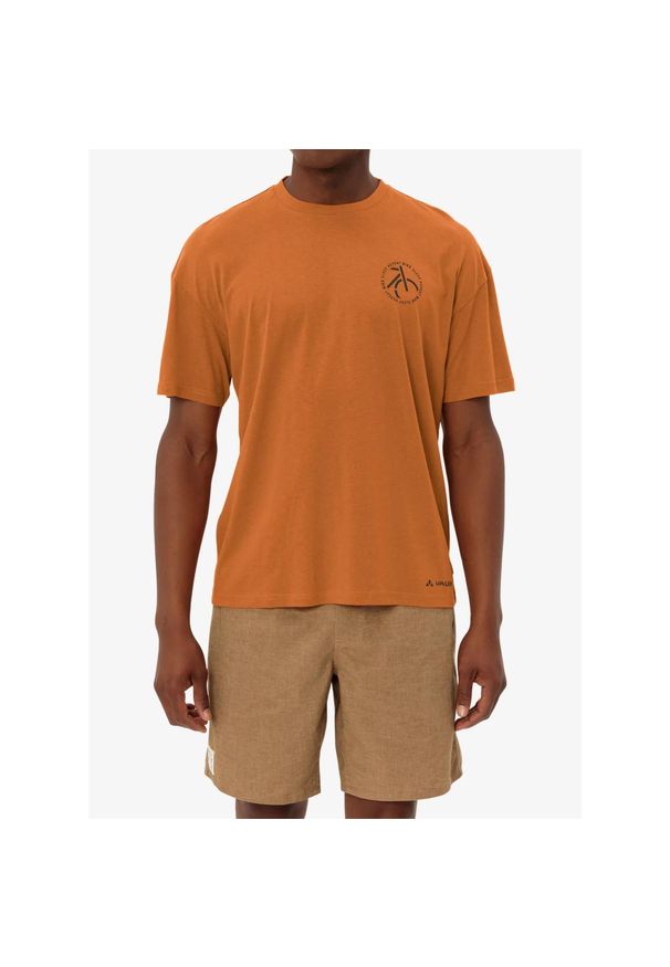 Koszulka rowerowa męska Vaude Cyclist Casual Shirt. Kolor: pomarańczowy. Sport: kolarstwo