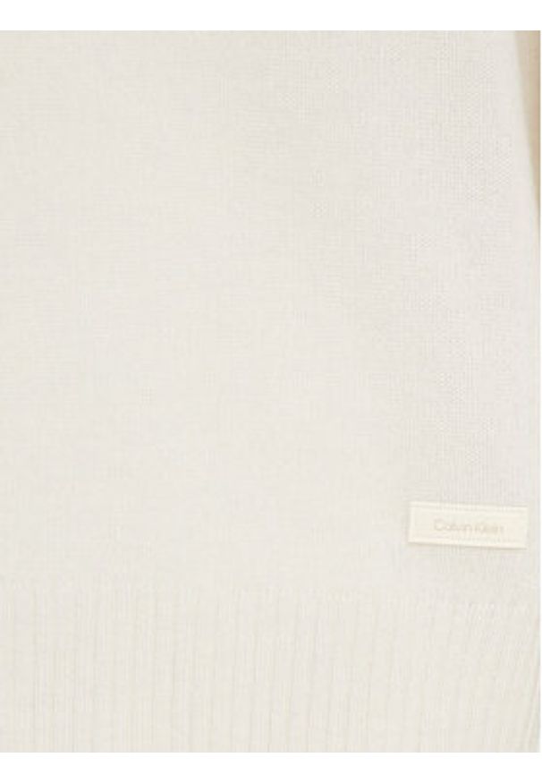 Calvin Klein Sweter K10K111954 Écru Regular Fit. Materiał: wełna