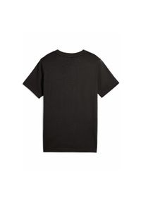 Puma - Młodzieżowa koszulka Essentials Logo Lab PUMA Black. Kolor: czarny. Wzór: nadruk, haft