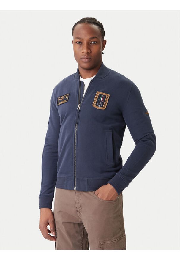 Aeronautica Militare Bluza 252FE2071UF00669 Granatowy Regular Fit. Kolor: niebieski. Materiał: bawełna