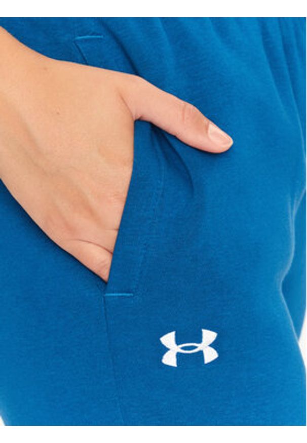 Under Armour Spodnie dresowe Ua Rival Fleece Jogger 1379438 Niebieski Loose Fit. Kolor: niebieski. Materiał: bawełna