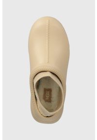 Ugg - UGG kalosze Tasman X damskie kolor beżowy 1125730. Nosek buta: okrągły. Kolor: beżowy. Materiał: wełna, włókno #3