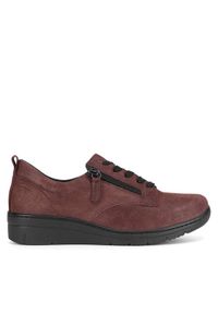 Go Soft Półbuty WI23-REBECA-21 Bordowy. Kolor: czerwony. Materiał: skóra, zamsz #1
