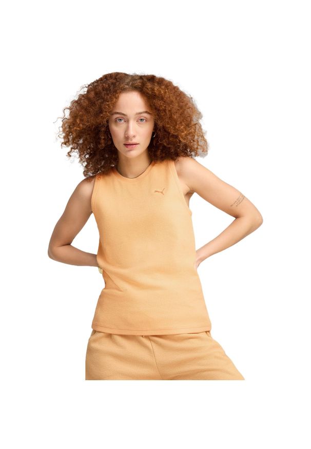 Podkoszulek Puma Her Tank Top, Kobiety. Kolor: pomarańczowy. Materiał: bawełna, materiał