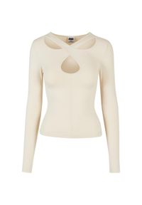 Damska koszulka z długim rękawem Urban Classics Crossed Cut Out GT. Kolor: biały. Długość rękawa: długi rękaw. Długość: długie #1