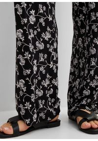 bonprix - Spodnie palazzo z mieszanki wiskozy. Kolor: czarny. Materiał: wiskoza #3