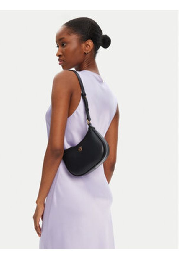 Pinko - PINKO Torebka Half Moon Baby PE 25 PLTT 103538 A0F1 Czarny. Kolor: czarny. Materiał: skórzane